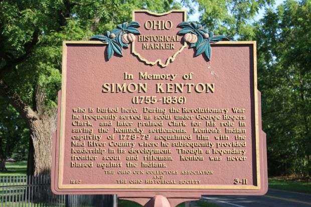 IN MEMORY OF SIMON KENTON REVOLUTIONARY WAR MEMORIAL MARKER