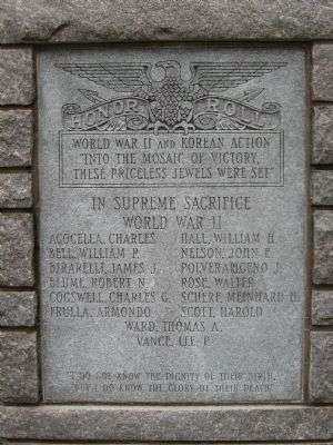 RIDGEFIELD VETERANS MEMORIAL PLAQUE A