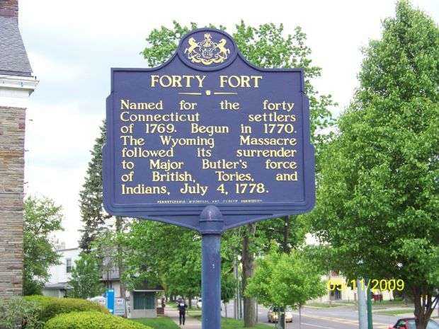 FORTY FORT REVOLUTIONARY WAR MEMORIAL MARKER