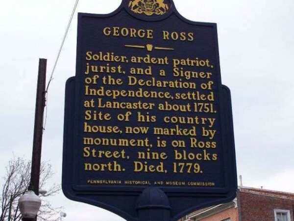 GEORGE ROSS REVOLUTIONARY SOLDIER MEMORIAL MARKER