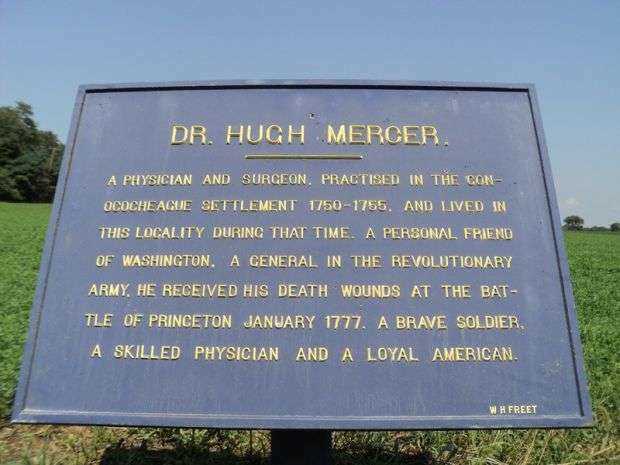 DR. HUGH MERCER REVOLUTIONARY SOLDIER MEMORIAL PLAQUE