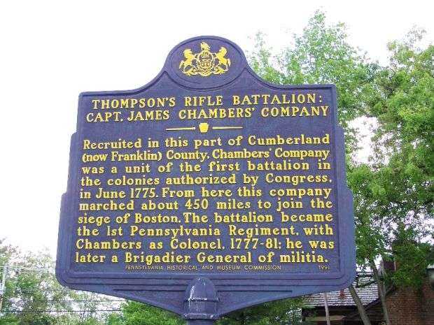 THOMPSON’S RIFLE BATTALION REVOLUTIONARY WAR MEMORIAL MARKER II