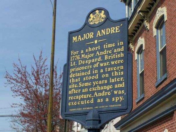 MAJOR ANDRE REVOLUTIONARY WAR MEMORIAL MARKER