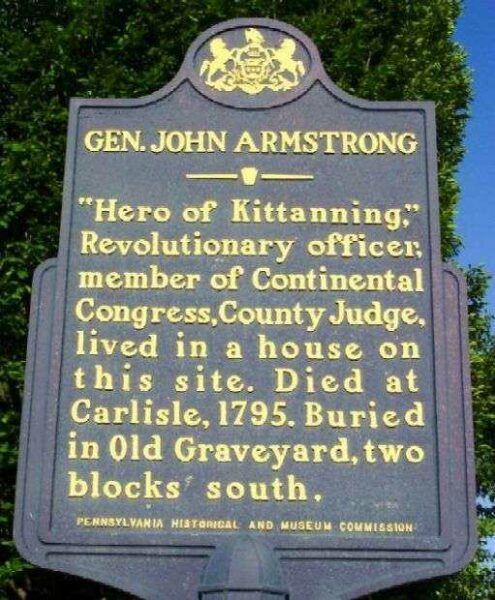 GEN. JOHN ARMSTRONG REVOLUTIONARY SOLDIER MEMORIAL MARKER