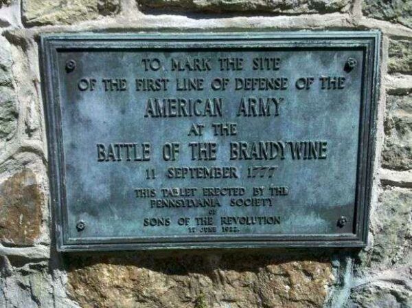 FIRST LINE OF DEFENSE BATTLE OF BRANDYWINE WAR MEMORIAL