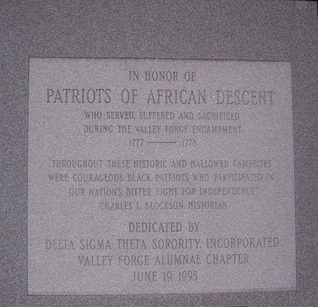 PATRIOTS OF AFRICAN DESCENT REVOLUTIONARY WAR MEMORIAL