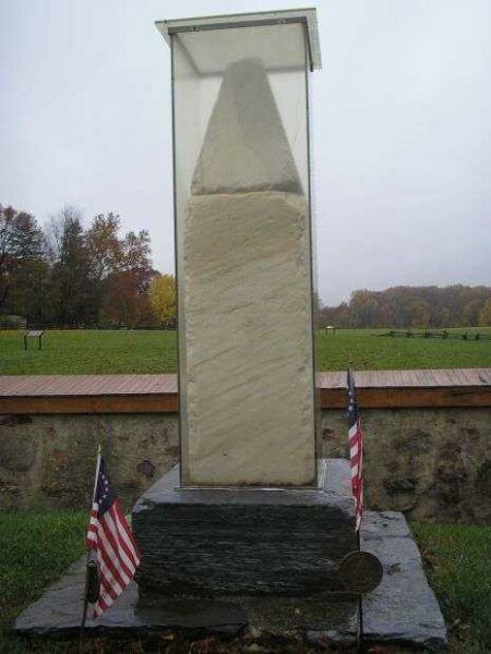 ORIGINAL PAOLI MASSACRE REVOLUTIONARY WAR MONUMENT