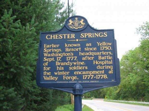 CHESTER SPRINGS REVOLUTIONARY WAR MEMORIAL MARKER