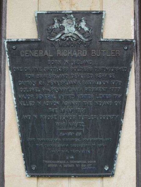 GENERAL RICHARD BUTLER WAR MEMORIAL PLAQUE