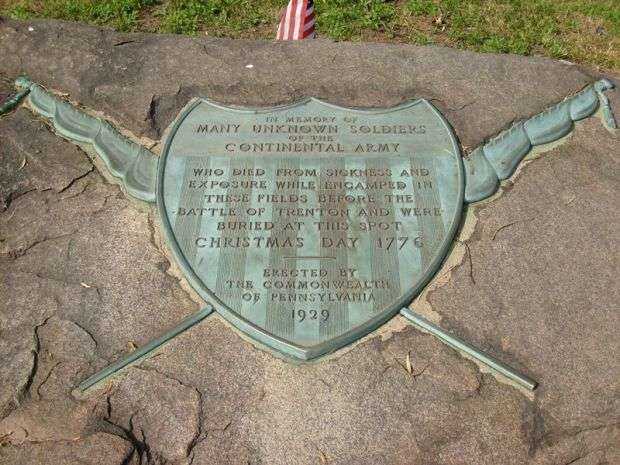 UNKNOWN SOLDIERS OF THE CONTINENTAL ARMY WAR MEMORIAL