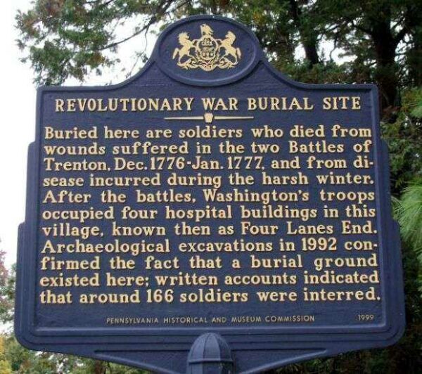 REVOLUTIONARY WAR BURIAL SITE MEMORIAL MARKER