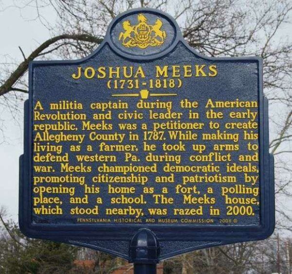 JOSHUA MEEKS REVOLUTIONARY SOLDIER MEMORIAL MARKER