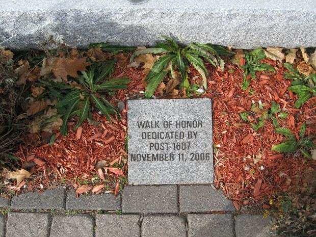 WALK OF HONOR DEDICATED BY POST 1607