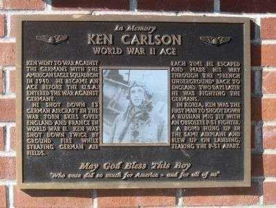 KEN CARLSON MEMORIAL PLAQUE