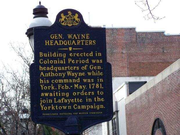 GEN. WAYNE HEADQUARTERS REVOLUTIONARY WAR MEMORIAL MARKER
