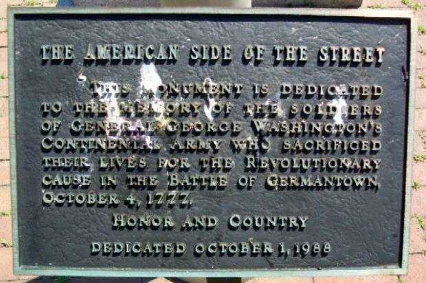 THE AMERICAN SIDE OF THE STREET MEMORIAL PLAQUE