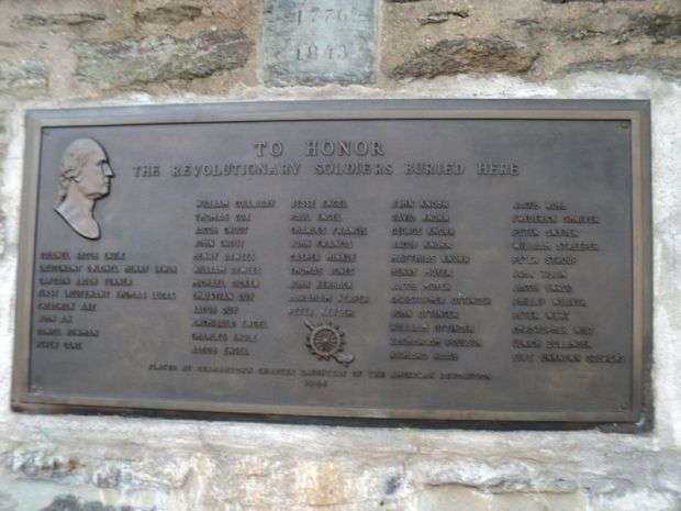 TO HONOR REVOLUTIONARY SOLDIERS BURIED HERE MEMORIAL PLAQUE