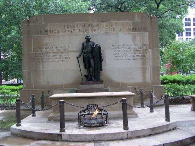 FREEDOM IS A LIGHT REVOLUTIONARY WAR MEMORIAL