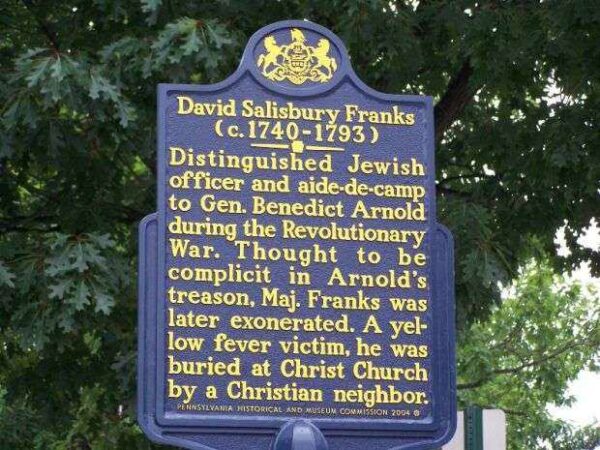 DAVID SALISBURY FRANKS REVOLUTIONARY SOLDIER MEMORIAL MARKER