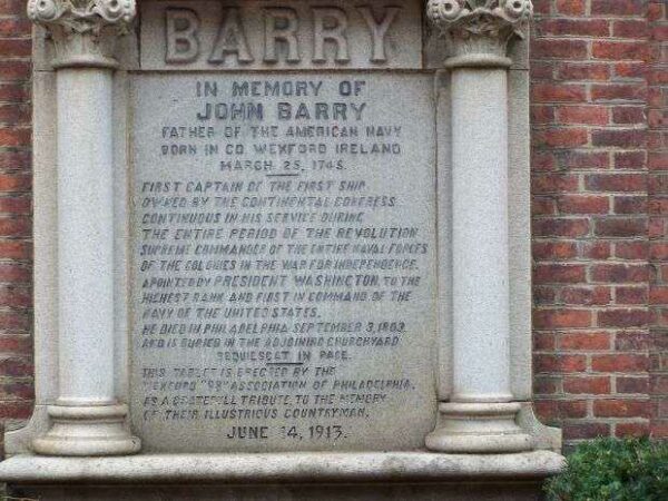 IN MEMORY OF JOHN BARRY WAR MEMORIAL COLUMNS