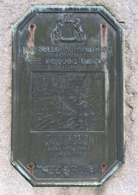 THE SULLIVAN EXPEDITION AGAINST THE IROQUOIS INDIANS 1779 MEMORIAL SULLIVAN ROAD