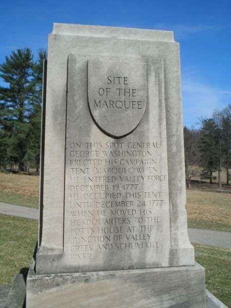 SITE OF THE MARQUEE REVOLUTIONARY WAR MEMORIAL