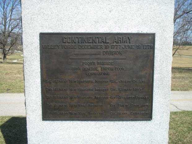 CONTINENTAL ARMY, POOR’S BRIGADE WAR MEMORIAL