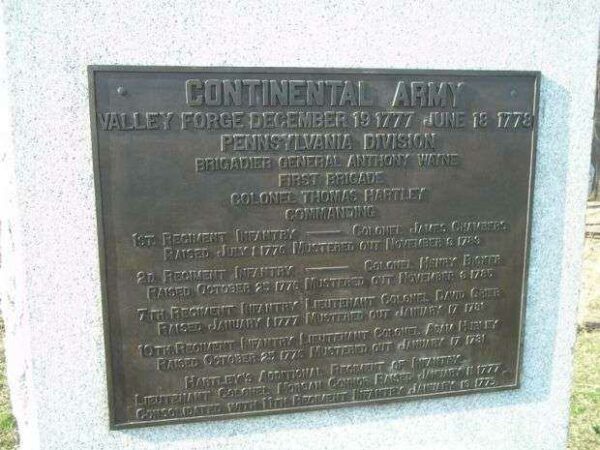 CONTINENTAL ARMY, PENNSYLVANIA DIVISION WAR MEMORIAL