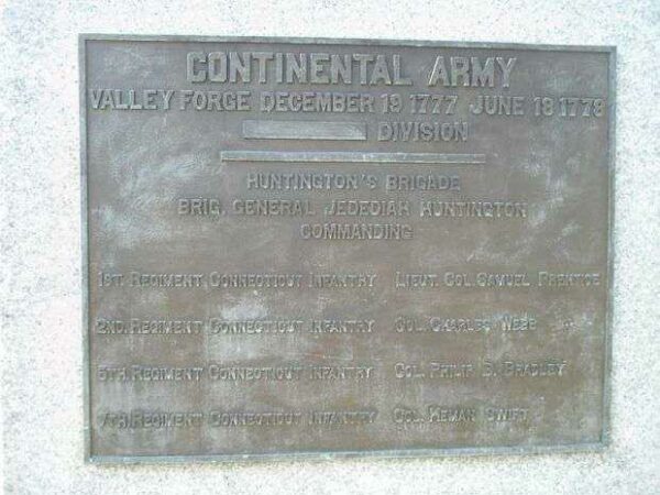 CONTINENTAL ARMY, HUNTINGTON’S BRIGADE WAR MEMORIAL