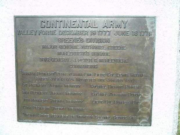 CONTINENTAL ARMY GREENE’S DIVISION, MUHLENBERG’S BRIGADE WAR MEMORIAL