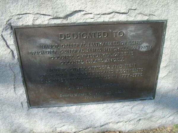 DEDICATED TO 1ST AND 2ND RHODE ISLAND REGIMENTS MEMORIAL