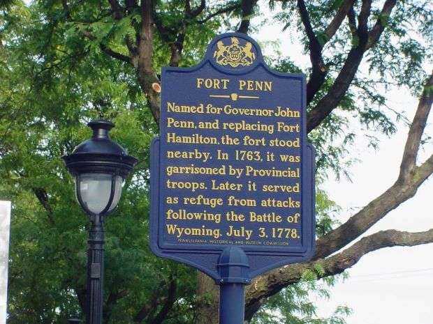 FORT PENN REVOLUTIONARY WAR MEMORIAL MARKER