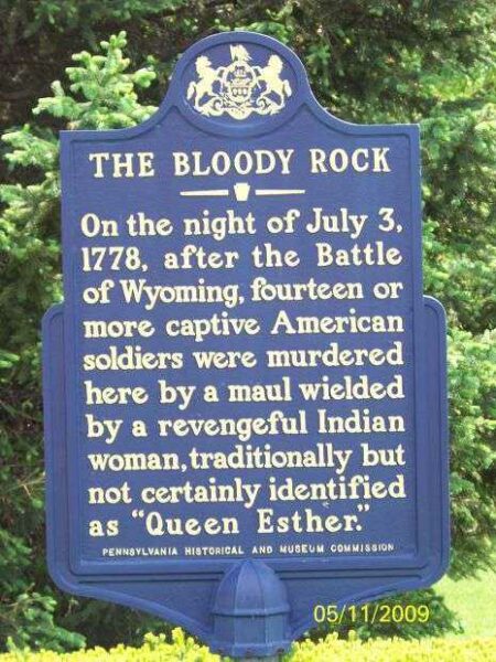 THE BLOODY ROCK REVOLUTIONARY WAR MEMORIAL MARKER
