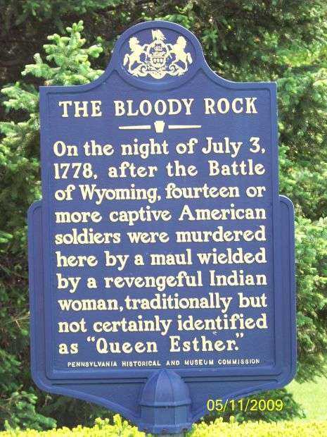 THE BLOODY ROCK REVOLUTIONARY WAR MEMORIAL MARKER
