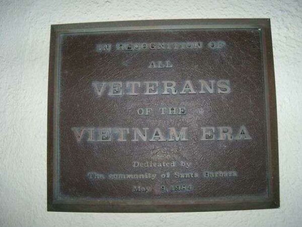 SANTA BARBARA VETERANS’ MEMORIAL BUILDING PLAQUE D