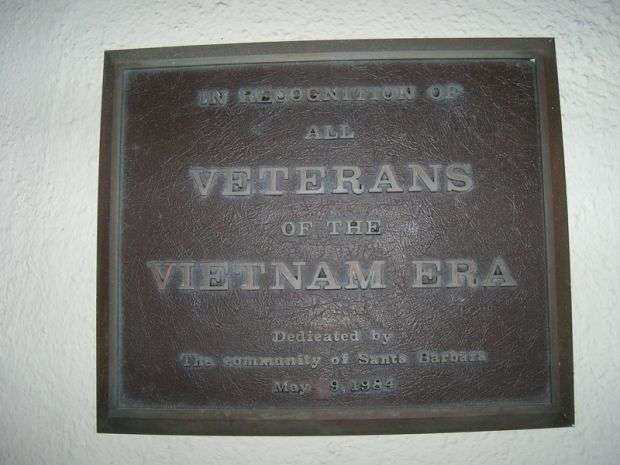 SANTA BARBARA VETERANS’ MEMORIAL BUILDING PLAQUE D