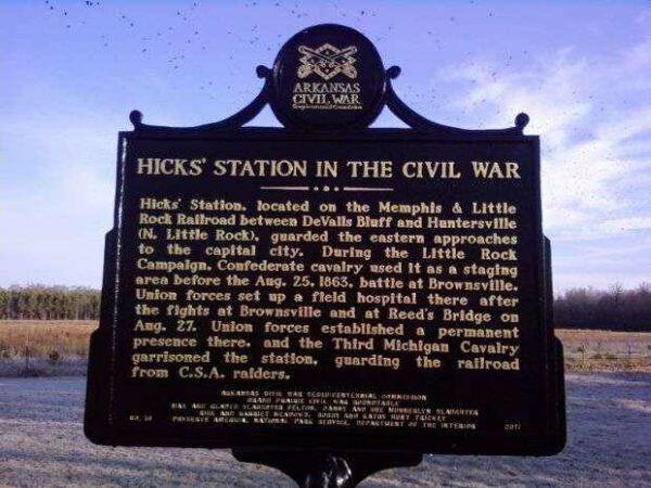 HICKS’ STATION IN THE CIVIL WAR MEMORIAL MARKER
