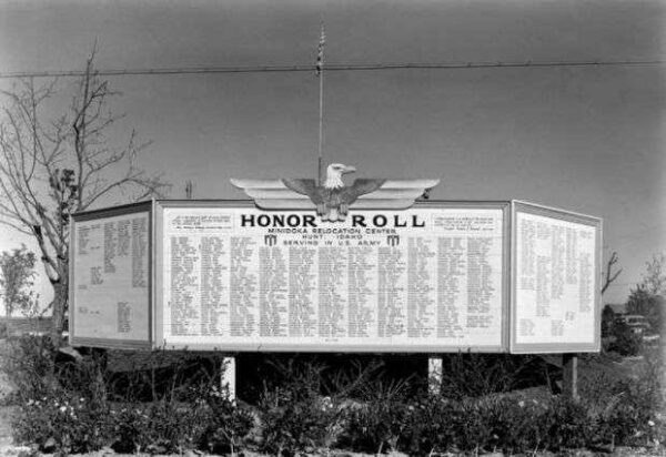 HONOR ROLL MINIDOKA RELOCATION CENTER WAR MEMORIAL