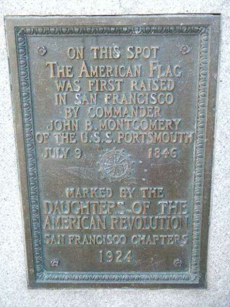 RAISING THE FIRST AMERICAN FLAG MEMORIAL PLAQUE