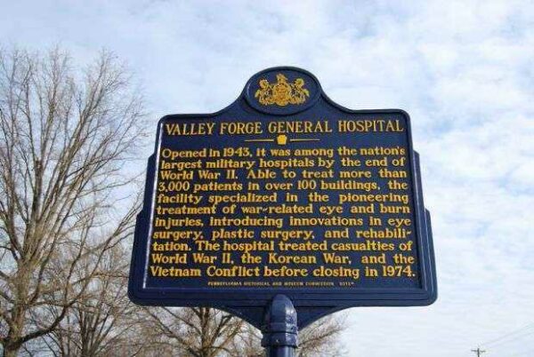 VALLEY FORGE GENERAL HOSPITAL MEMORIAL MARKER