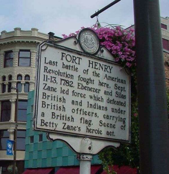 FORT HENRY REVOLUTIONARY WAR MEMORIAL MARKER BACK