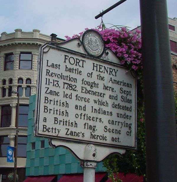 FORT HENRY REVOLUTIONARY WAR MEMORIAL MARKER BACK