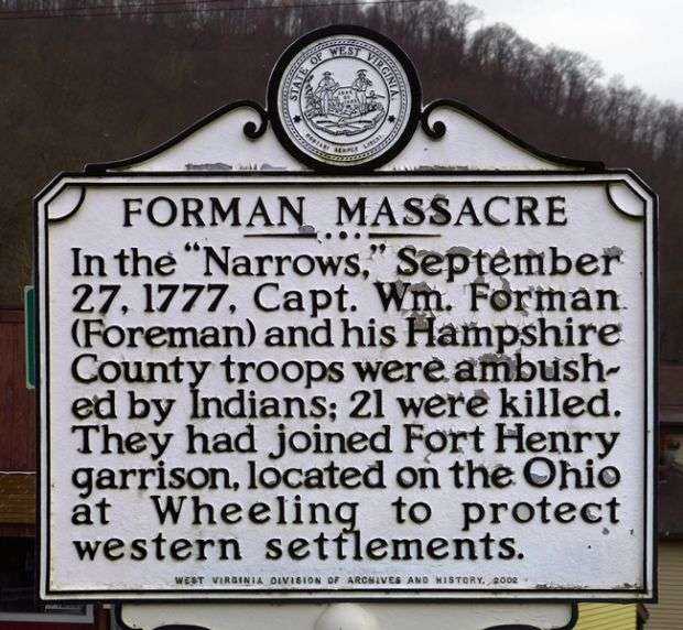 FORMAN MASSACRE REVOLUTIONARY WAR MEMORIAL MARKER