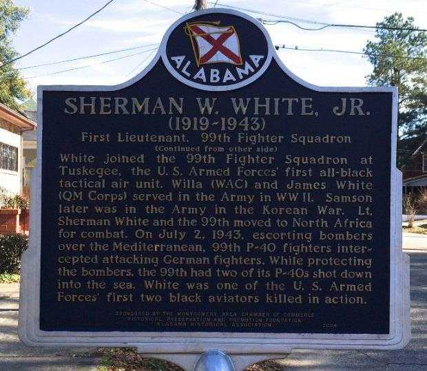 SHERMAN W. WHITE, JR. WAR MEMORIAL MARKER BACK