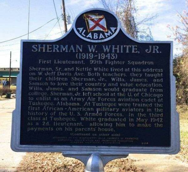 SHERMAN W. WHITE, JR. WAR MEMORIAL MARKER FRONT