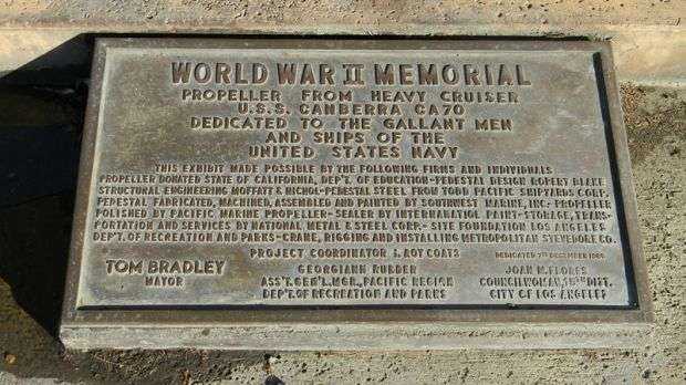 WORLD WAR II MEMORIAL PROPELLER PLAQUE
