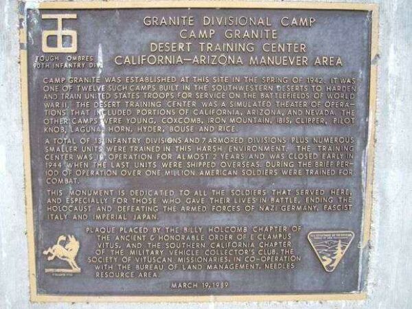 GRANITE DIVISIONAL CAMP WAR MEMORIAL