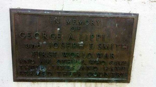 GEORGE A. LIPPI & JOSEPH F. SMITH WAR MEMORIAL FLAGPOLE PLAQUE