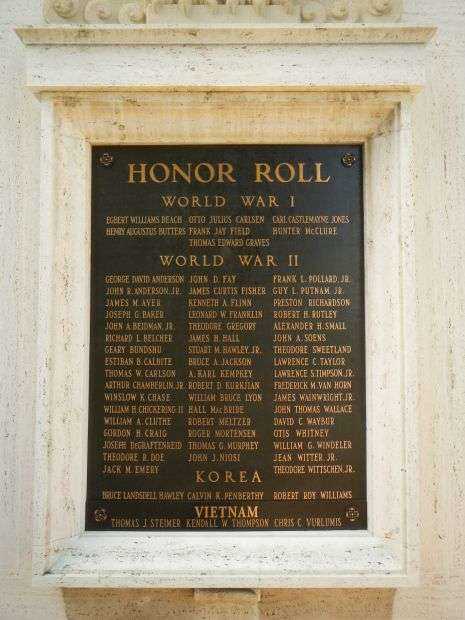 OAKLAND HONOR ROLL WAR MEMORIAL PLAQUE
