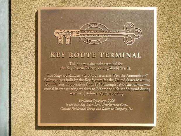 KEY ROUTE TERMINAL WAR MEMORIAL PLAQUE